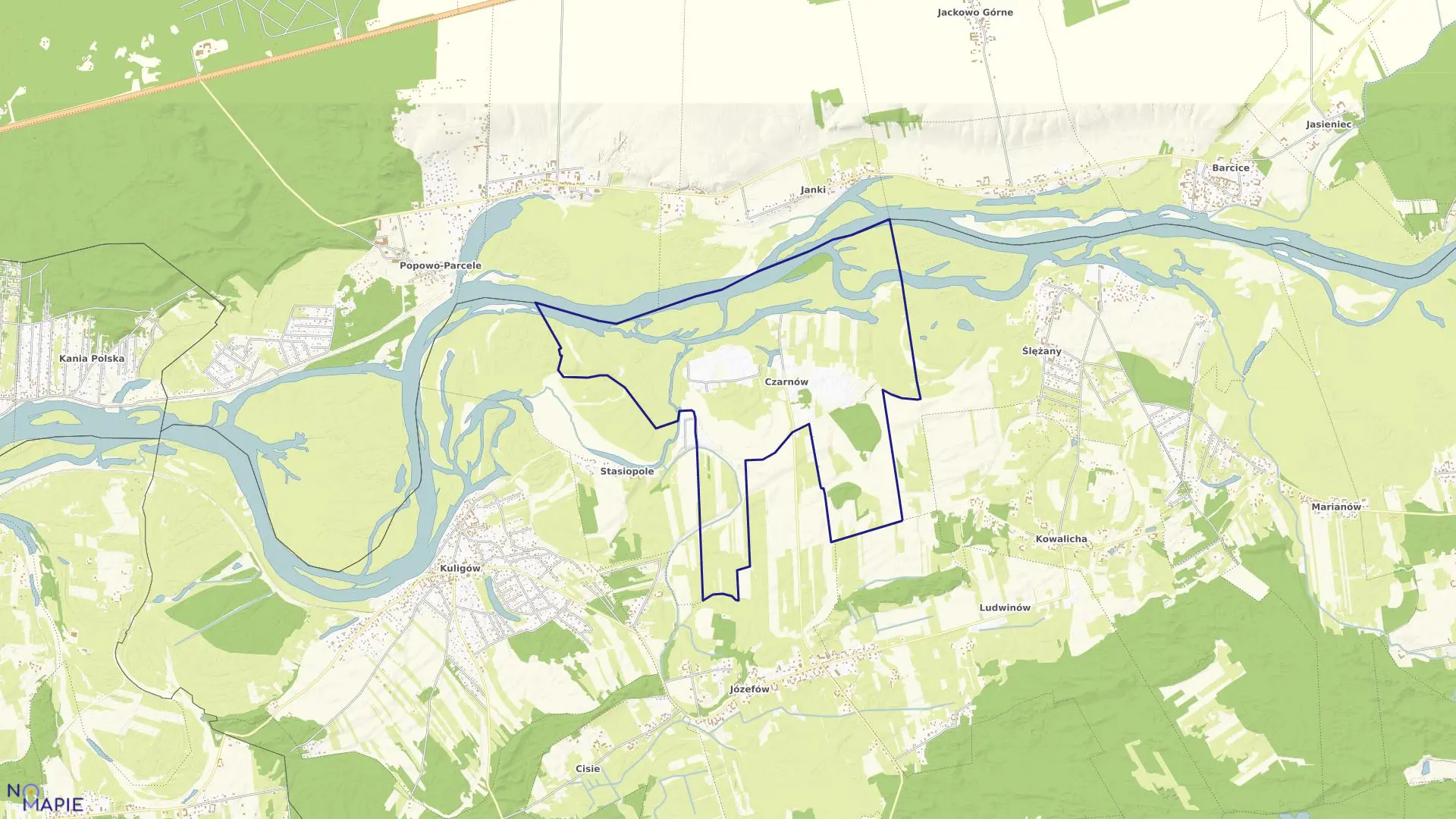 Mapa obrębu CZARNÓW w gminie Dąbrówka