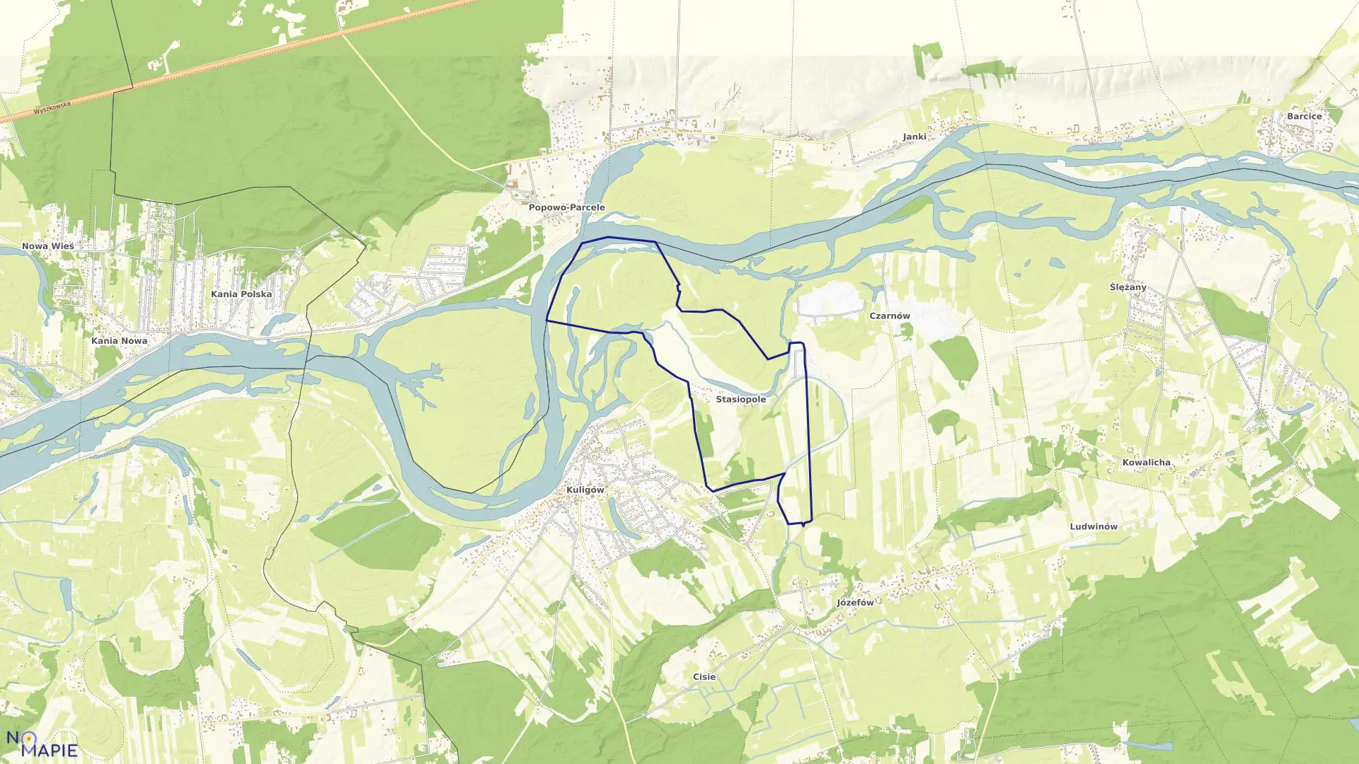 Mapa obrębu STASIOPOLE w gminie Dąbrówka